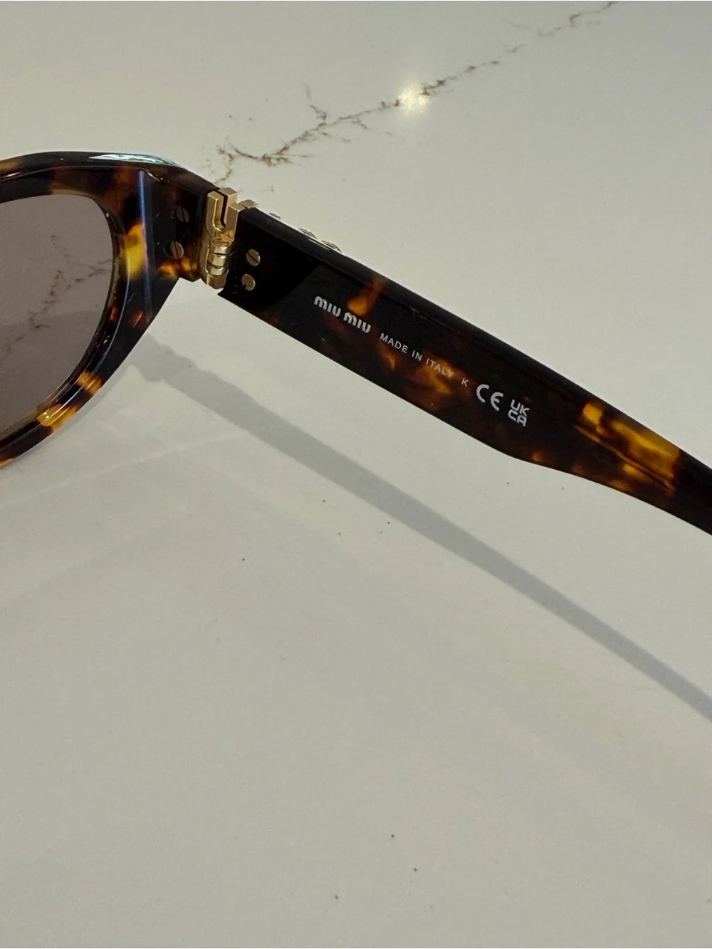 Miu Miu Tortoiseshell Cat-Eye Sunglasses with Brown Lenses